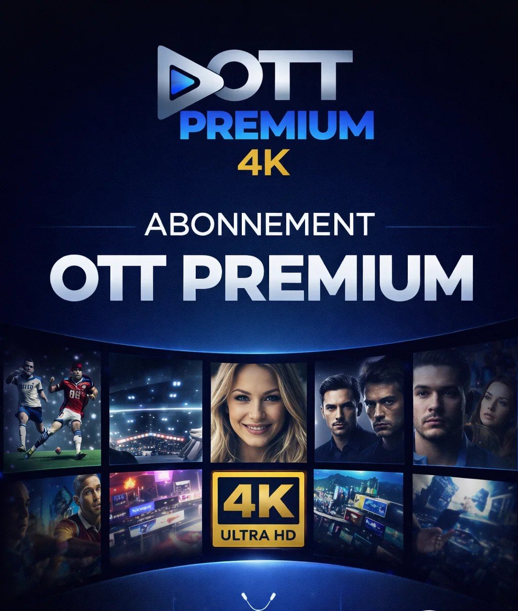 Abonnement OTT PREMIUM IPTV de 12 mois Plus Chaines Adultes